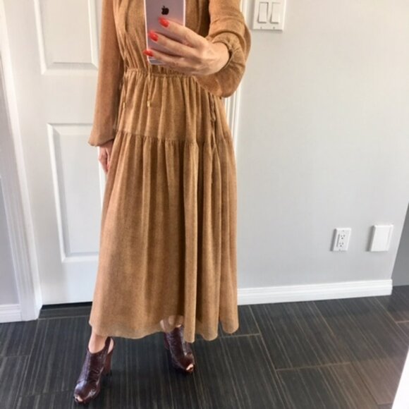 Mink Pink Midi,long sleeve, boho dress size small - Picture 2 of 16